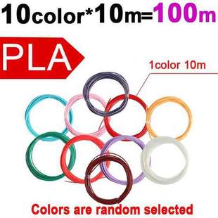100m 10 Colors x 10m PLA 3D Printer Filament 1.75mm Multicolor Filament Bundle for 3D Pen & Crafting