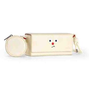 For DJI Pocket 3 Cwatcun D195 Medium Pocket Tripod Camera Bag Camera Accessories Shoulder Bag(White)