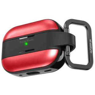 For AirPods Pro 2 AhaStyle WG75-PRO2 TPU Aluminum Alloy Split Scratch-Resistant Protective Case(Red)