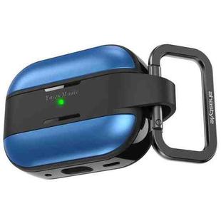 For AirPods Pro 2 AhaStyle WG75-PRO2 TPU Aluminum Alloy Split Scratch-Resistant Protective Case(Blue)