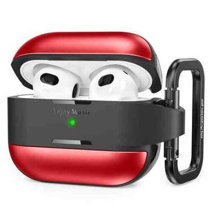 For AirPods 3 AhaStyle WG75-3 TPU Aluminum Alloy Split Scratch-Resistant Protective Case(Red)