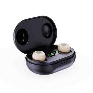 Wireless Invisible Hearing Aid With Digital Display Charging Case & Touch Control Skin Color+Black Case