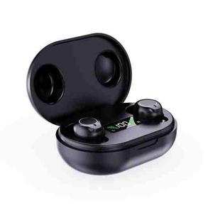 Wireless Invisible Hearing Aid With Digital Display Charging Case & Touch Control Black+Black