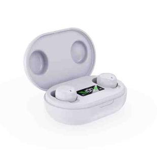 Wireless Invisible Hearing Aid With Digital Display Charging Case & Touch Control White+White