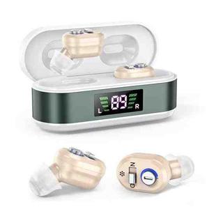 Invisible In-Ear Hearing Aids with Charging Case & Digital Display Noise Cancelling Feedback-Free Sound Amplifier(Skin Color)