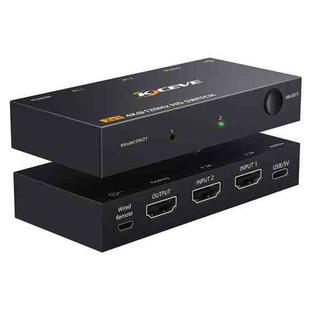 KCEVE SW21 2 In 1 Out HDMI Two-Way Switch 8K 60Hz HD Computer TV Video Splitter