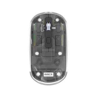 IMICE T400 4 Keys 1600DPI Dual-Mode Mouse Transparent Bluetooth Charging Wireless Silent Mice(Gray)