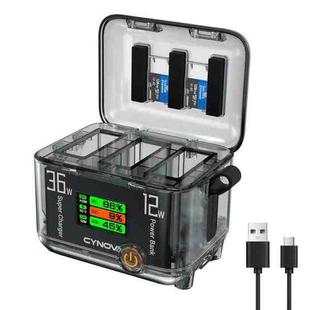 CYNOVA Fast Charging Hub for DJI Osmo 360/Action 5 Pro/4/3 With 1.14 inch TFT LCD Display(Translucent)