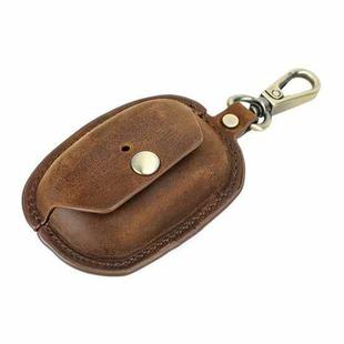 For Sony WF-1000XM5 CONTACTS FAMILY CF1183 Leather Hook Portable Earphone Case(Coffee)