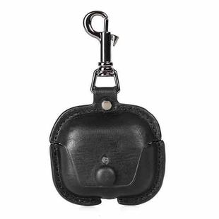 For Airpods 3 CONTACTS FAMILY CF1142 Hook Portable Anti Drop Bluetooth Earphone Leather Case(Black)