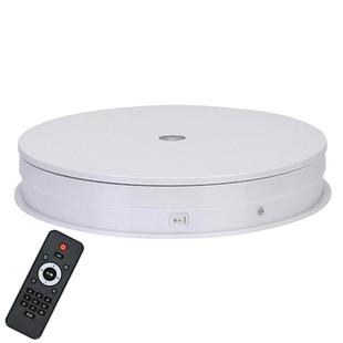 Remote Control Light Rotating Tray Still Life Display Adjustable Speed Brightness Jewelry Stand, Spec: 20cm White Base Colorful Light Rechargeable