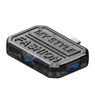 3 In 1 USB HUB Multi Port Hub Computer Converter, Color: BX3C Black