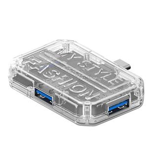 3 In 1 USB HUB Multi Port Hub Computer Converter, Color: BX3C White