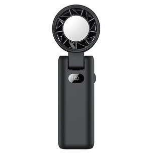 WT21 Handheld Cooling Fan Foldable Ice Pack Fan With Battery Level Display(Black)