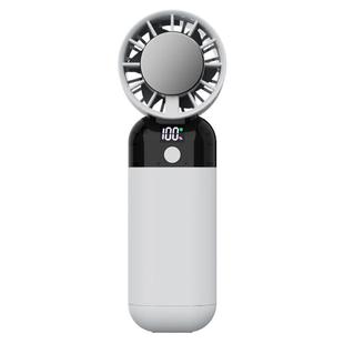 ZK03 Digital Display Cooling Fan USB Silent Handheld Cold Compress Fan(White)