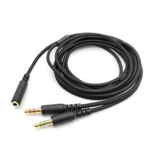 For Razer Kraken V2 3.5mm Male To Female 2 In 1 Extension Cable Audio Adapter, Length: 2m(Black)