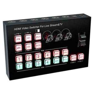 4 In 2 Out HDMI Guide Switchboard Type-C Capture Port OSD Display Game Switcher US Plug(Black)