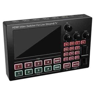 1080P 60Hz 4-Way HDMI Guide Switchboard Built-In 5 Inch Monitor Screen HD Video Live Capture Recording US Plug