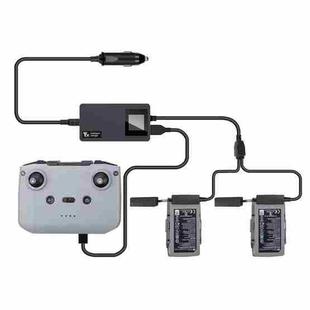 For DJI Mavic Air 2 / Air 2S YX Car Charger with Digital Display Dual-Battery Rapid Charger Hub(Black)