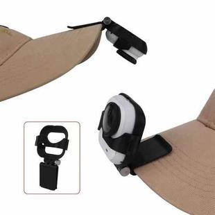 For Insta360 GO Ultra Hat Mount Clip Adjustable Cap Brim Fixing Bracket For First-Person Perspective Filming(Black)