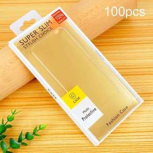 100pcs /Pack Clear PVC Blister Packaging Boxes For Phone Cases Retail Boxes White+Gold Cardboard