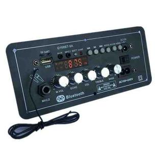 12V AC220V Bluetooth Subwoofer Power Amplifier Board Karaoke Audio Amplifier Support AUX TF Card U Disk Recording Radio(Black)
