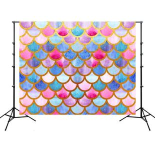 2.1m x 1.5m Mermaid Scales 3D Childrens Birthday Party Photo Photography Background Cloth