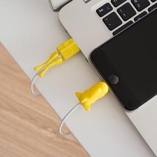 2 PCS Anti-fracture Data Cable Protective Cover for Apple Data Cable, Color:Yellow