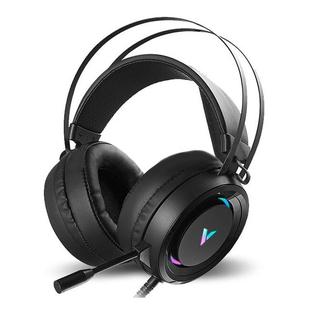 Rapoo VH500 Desktop Computer 7.1 Channel RGB Luminous Game Headset with Long Microphone, Cable Length: 2.2m(Black)