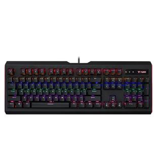 Rapoo V500L 104-keys Mixed Color Light Wired Gaming  Mechanical Keyboard Office Desktop Computer Keyboard(Black Shaft)