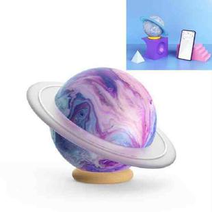 Music Planet Shape Bluetooth Speaker Wireless Mini Retro Small Speaker, Color:Purple Nebula