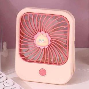 Portable Handheld Mini Fan USB Desktop Fan (Pink)