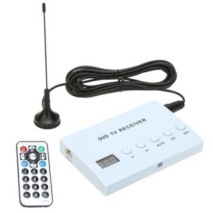 Car Digital TV Simulation Receiver DVD Monitor Analog TV Tuner Box with Remote Control(White)