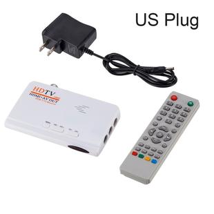 HDMI+AV OUT 1080P Digital Satellite Receiver  HD TV DVB-T-T2 TV Box AV Tuner Combo Converter with Remote Control, Support MPEG4(White)