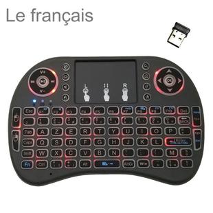 Support Language: French i8 Air Mouse Wireless Backlight Keyboard with Touchpad for Android TV Box & Smart TV & PC Tablet & Xbox360 & PS3 & HTPC/IPTV