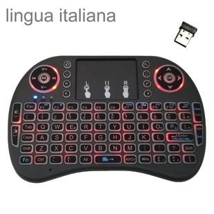 Support Language: Italy i8 Air Mouse Wireless Backlight Keyboard with Touchpad for Android TV Box & Smart TV & PC Tablet & Xbox360 & PS3 & HTPC/IPTV