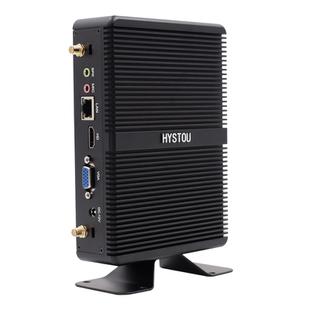 HYSTOU H2 Windows / Linux System Mini PC, Intel Core I5-7267U Dual Core Four Threads up to 3.50GHz, Support mSATA 3.0, 4GB RAM DDR3 + 256GB SSD (Black)