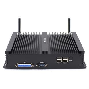 HYSTOU H4-I5-8250U Fanless Mini Industry PC Intel Core i5-8250U Processor Quad Core up to 1.6GHz, RAM: 4G, ROM: 256G, Support Win 7 / 8 / 10 / Linux (Black)