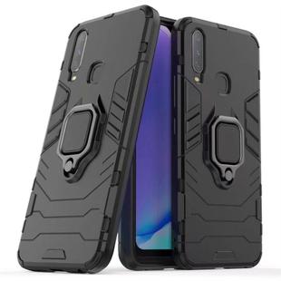 PC + TPU Shockproof Protective Case for Vivo Y17, with Magnetic Ring Holder (Black)