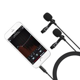 MC-LM300 Double Lavalier Recording Omnidirectional Microphone, Length: 4m