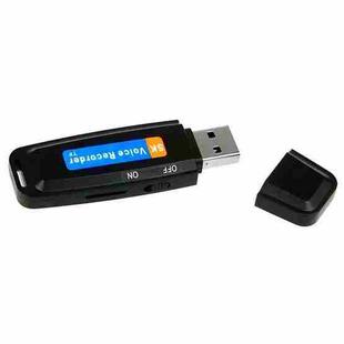 SK001 Rechargeable U-Disk Portable USB Voice Recorder, No Memory (Black)