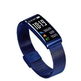 X3 0.96 inch Screen Display Steel Watch Band Bluetooth Smart Bracelet, IP68 Waterproof, Support Pedometer / Heart Rate Monitor / Sleep Monitor / Blood Pressure Monitor, Compatible with Android and iOS Phones(Blue)