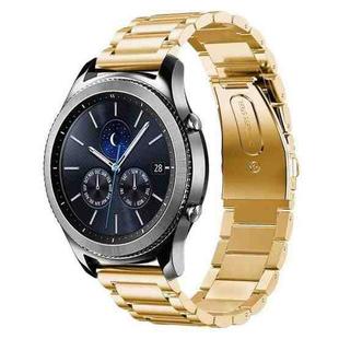 Stainless Steel Wrist Watch Band for Samsung Gear S3 22mm(Gold)