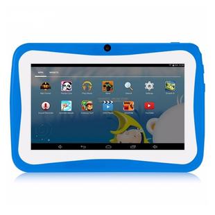 768 Kids Education Tablet PC, 7.0 inch, 1GB+8GB, Android 4.4 Allwinner A33 Quad Core Cortex A7, Support WiFi / TF Card / G-sensor, with Holder Silicone Case(Blue)