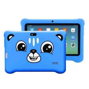 Q818 Kids Education Tablet PC, 7.0 inch, 512MB+8GB, Android 4.4 Allwinner A33 Quad Core 1.3GHz, Support WiFi / Bluetooth / OTG / FM / Dual Camera, with Silicone Case, US Plug(Blue)