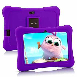 Pritom K7 Kids Education Tablet PC, 7.0 inch, 1GB+16GB, Android 10 Allwinner A50 Quad Core CPU, Support 2.4G WiFi / Bluetooth / Dual Camera, Global Version with Google Play(Purple)