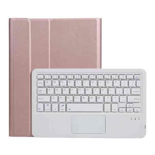 AW11-A Detachable Lambskin Texture Ultra-thin TPU Bluetooth Keyboard Leather Tablet Case with Touchpad & Stand For Huawei MatePad 11 2021(Rose Gold)
