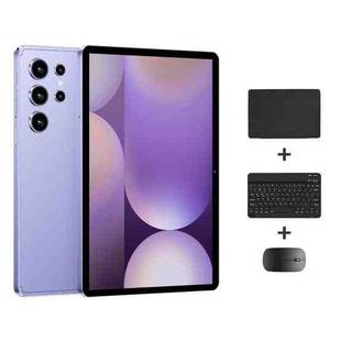 Pad 9 Pro 10.1 inch 4G LTE Tablet PC Combo Set, 4GB+32GB, Android 10 MT6755 Octa Core, with Keyboard / Mouse / Leather Case, US Plug (Purple)