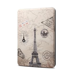 Eiffel Tower Pattern Horizontal Flip PU + TPU Leather Protective Case for Amazon Kindle Paperwhite 4 (2018), with Sleep & Wake-up Function