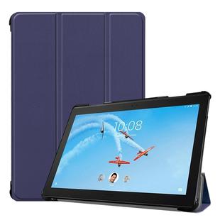 Custer Texture Horizontal Deformation Flip Leather Case for Lenovo Tab P10 10.1 inch with Three-folding Holder & Sleep / Wake-up Function (Blue)